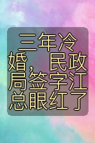 三年冷婚,民政局签字江总眼红了封面